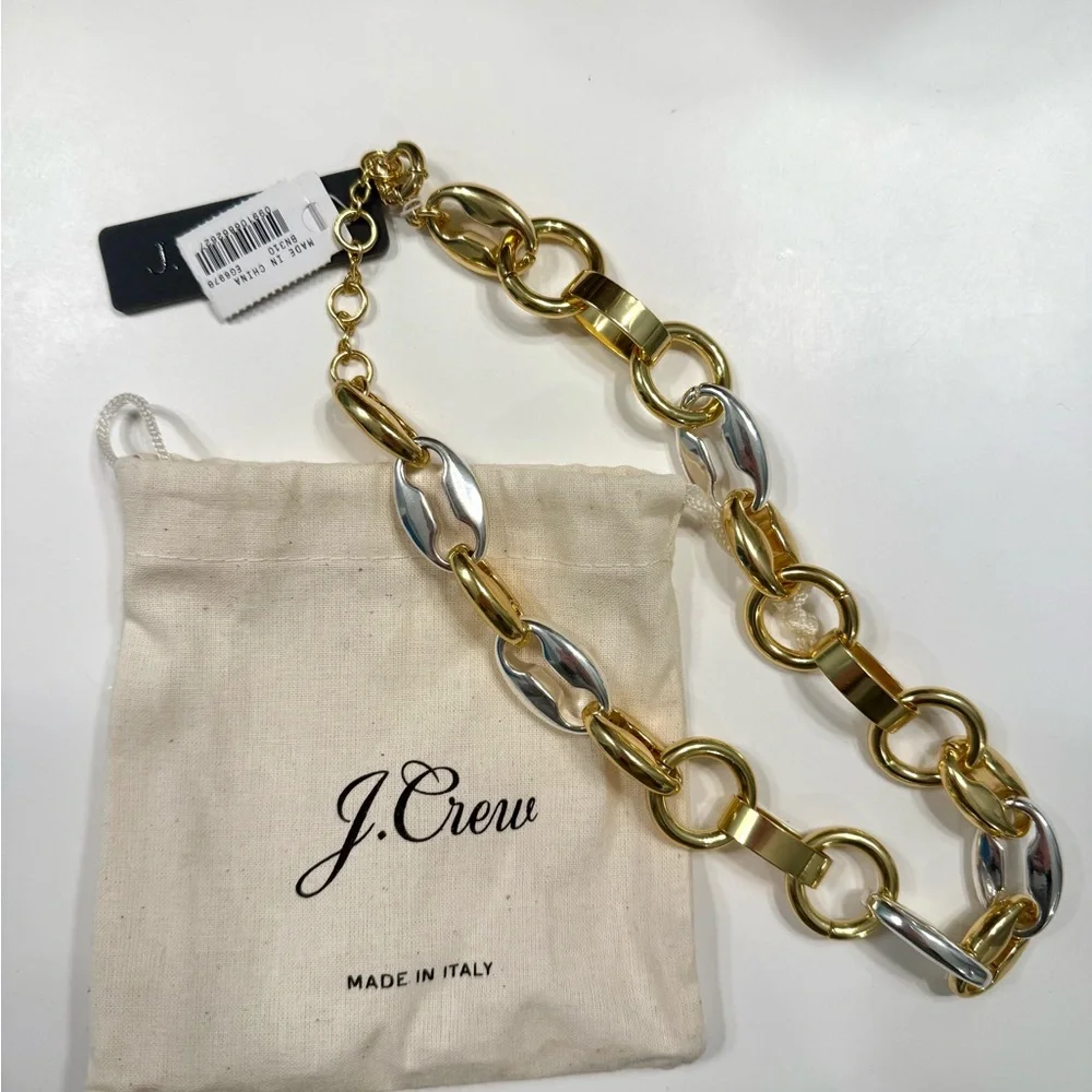J. Crew mixed metal chainlink necklace - Picture 2 of 5